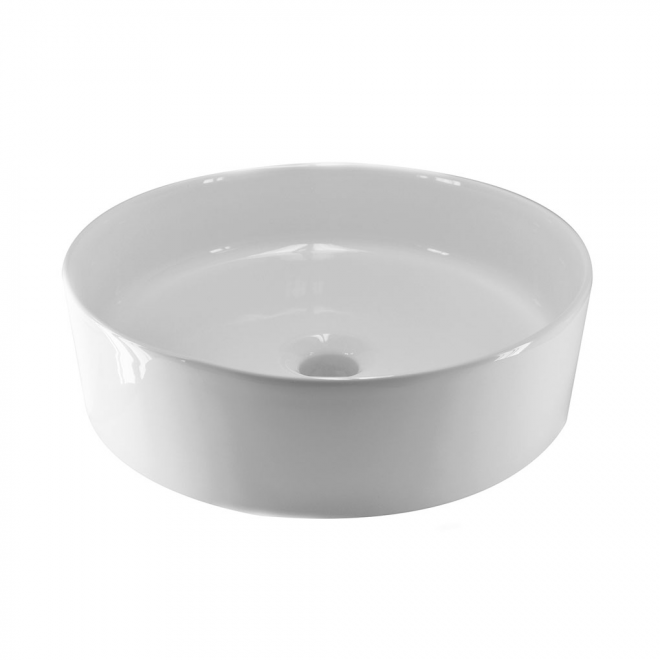 Wiesbaden Link Waskom Rond Keramiek 40x12cm Glans Wit